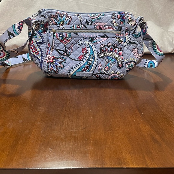 Vera Bradley Handbags - Vera Bradley Lavender Paisley Quilted Crossbody Bag with Teal & Pink Accents